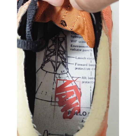 VANS NASA Space Theme Solid Orange Low Top Lace Up Athletic Sneakers US M4.5/W6 main image 11